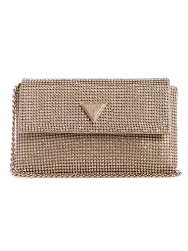 Image of Gold GUESS Zalina Flap Clutch