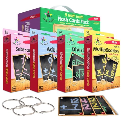 Image of Star Right Math Flash Cards Set of 4
