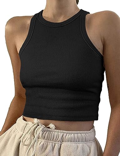 Image of Crop Tank In Black