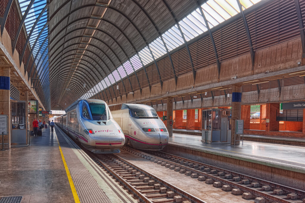 Seville railways station Sevilla Santa Justa.