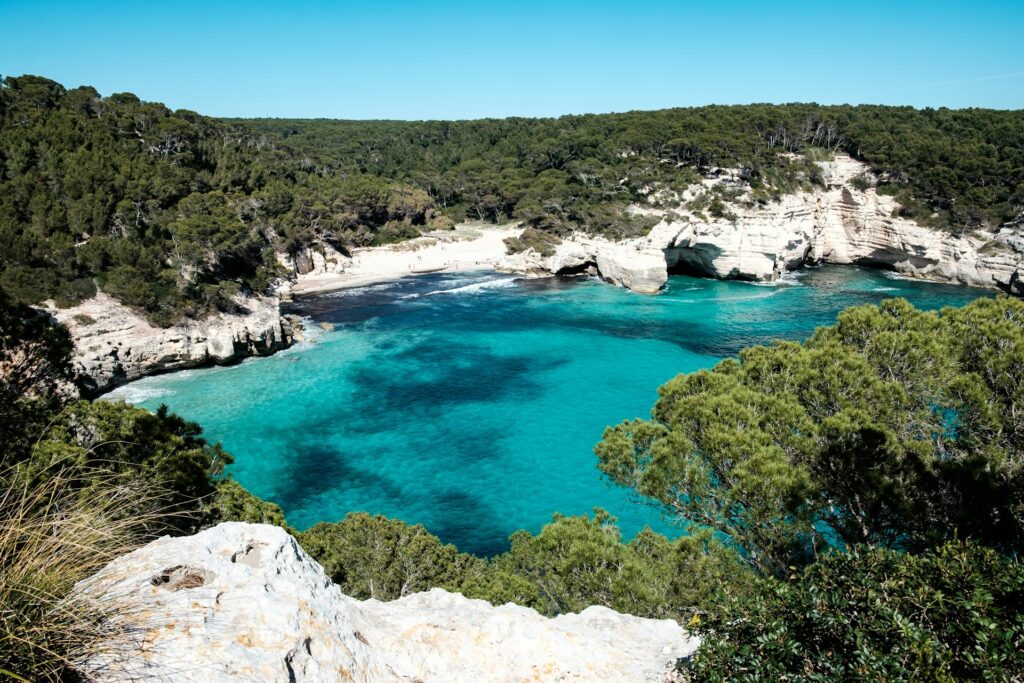 Calla Mitjana in Menorca, Spain