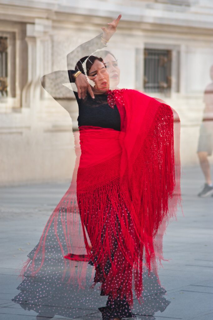 Woman dancing Flamenco in Spain