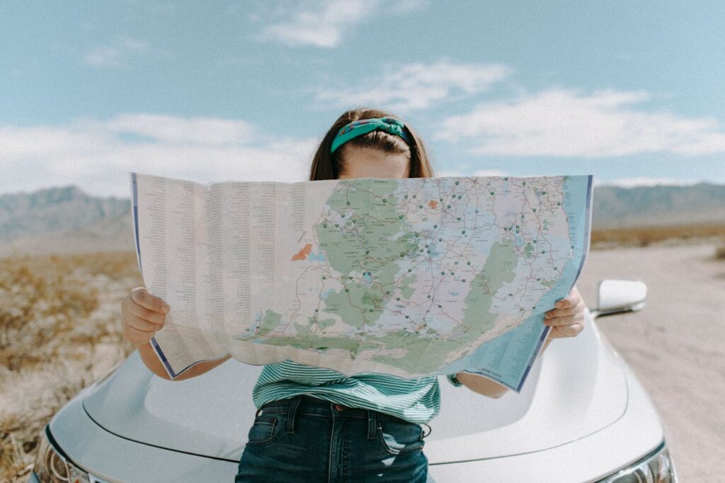 Solo traveler in a peaceful scenic location, perfect for introverts looking for quiet and calm adventures.