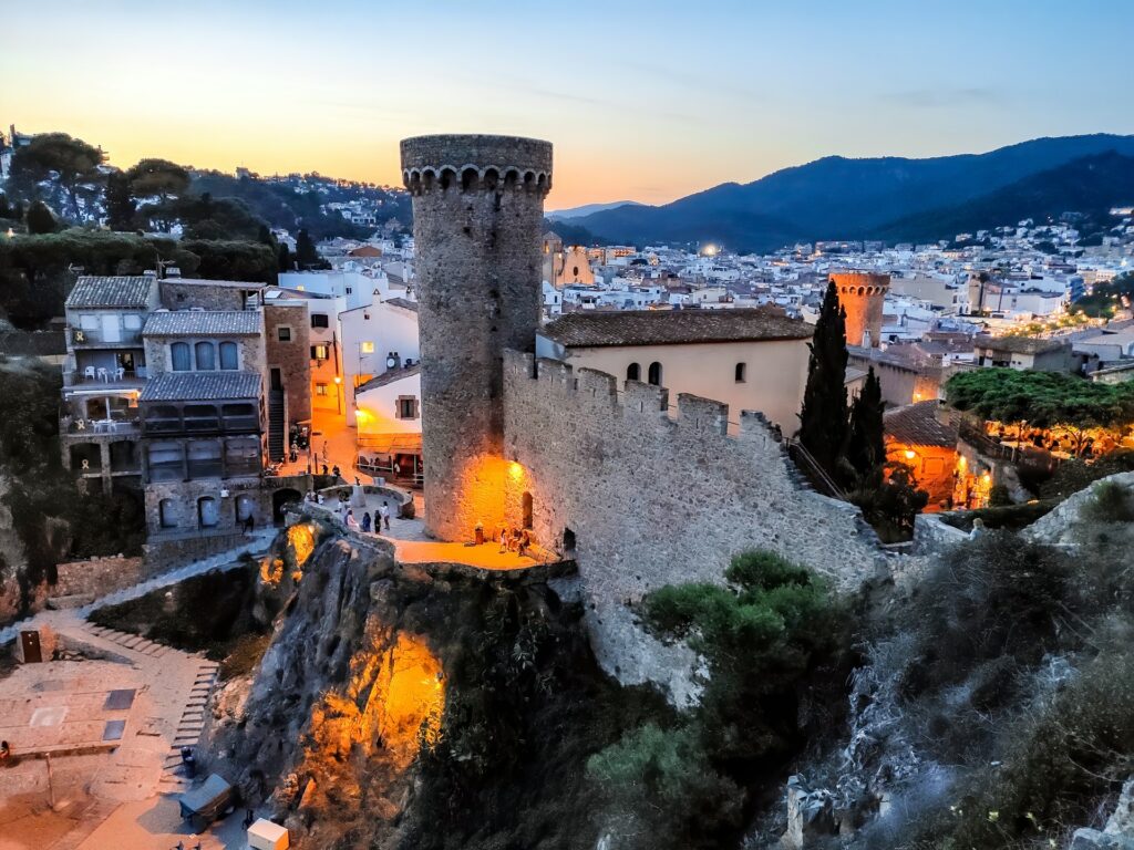 Tossa de Mar at sunset