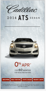 Cadillac Dealer bannerflow automotive examples